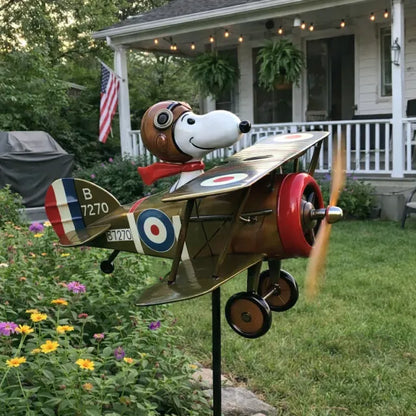 🔥LAST DAY - 50% OFF🎁 250th USA Patriotic Pilot Pup Garden Windmill
