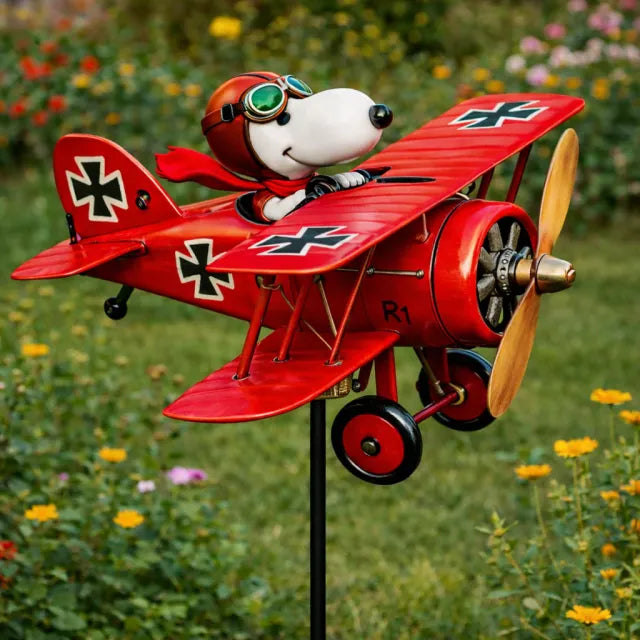 🔥LAST DAY - 50% OFF🎁 250th USA Patriotic Pilot Pup Garden Windmill