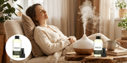 🏨 Premium White Tea Fragrance Oil Refill – Long-Lasting Clean Scent for Room & Office 🌿