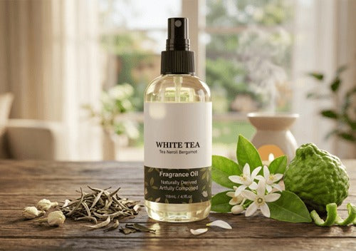 🏨 Premium White Tea Fragrance Oil Refill – Long-Lasting Clean Scent for Room & Office 🌿