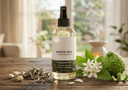 🏨 Premium White Tea Fragrance Oil Refill – Long-Lasting Clean Scent for Room & Office 🌿