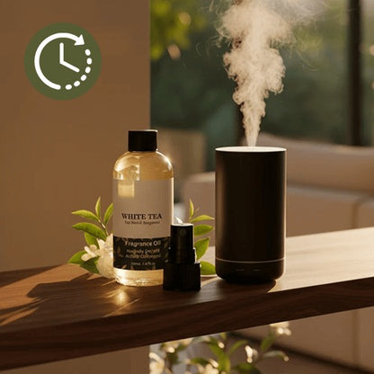 🏨 Premium White Tea Fragrance Oil Refill – Long-Lasting Clean Scent for Room & Office 🌿