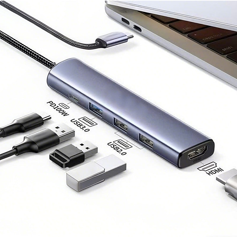 ⏳Limited-time 50% off⏰Portable 5-in-1 USB-C Hub with 4K HDMI Output📱➡️📺