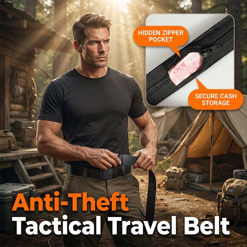🏅Tactical Travel Belt with Hidden Money Pocket
