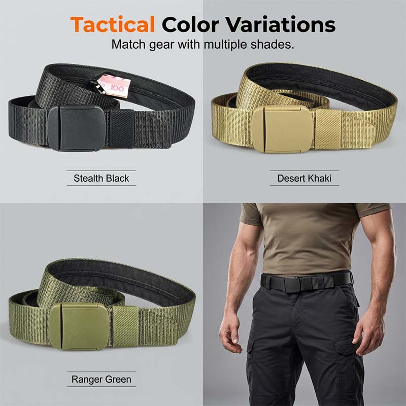 🏅Tactical Travel Belt with Hidden Money Pocket