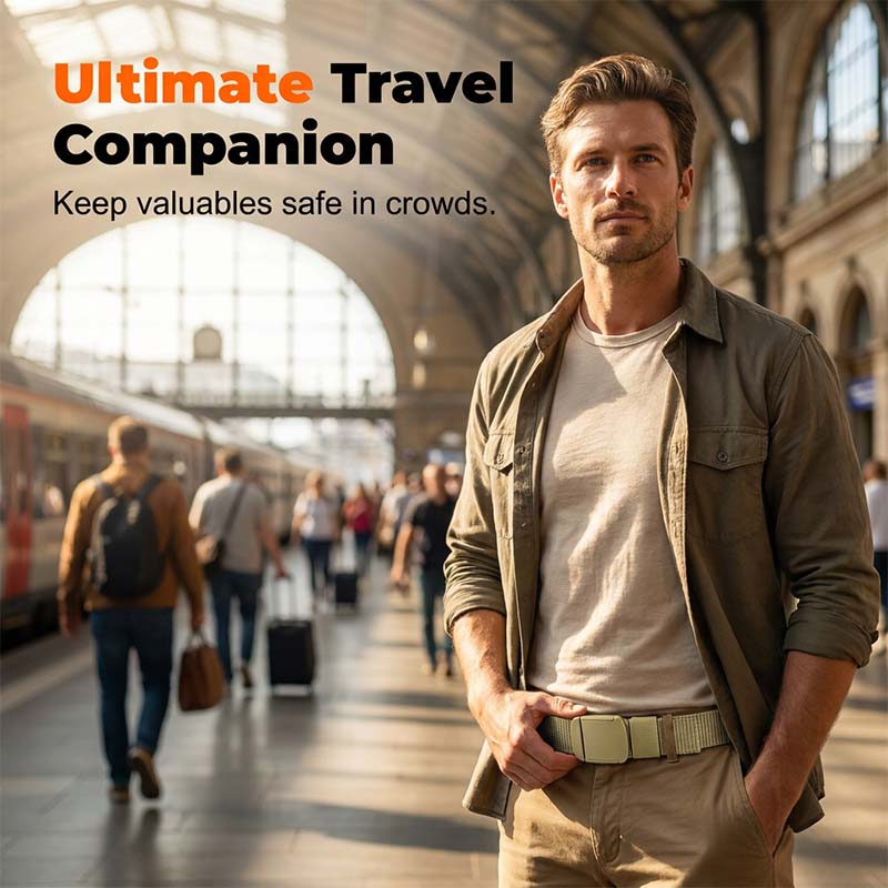 🏅Tactical Travel Belt with Hidden Money Pocket