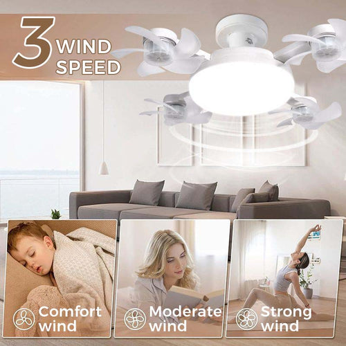 🌀New E27 Socket Ceiling Fan Light – 2‑in‑1 Silent LED Fan with Remote Control🧊