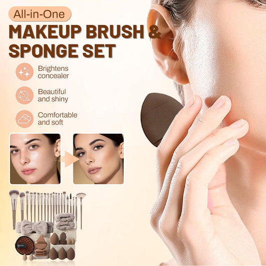 🎁Limited-Time 50% OFF!🔥50K+ SOLD!🔥All-in-One Makeup Brush & Sponge Set