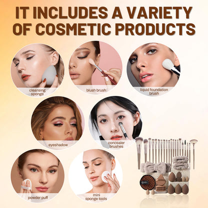 🎁Limited-Time 50% OFF!🔥50K+ SOLD!🔥All-in-One Makeup Brush & Sponge Set