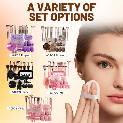 🎁Limited-Time 50% OFF!🔥50K+ SOLD!🔥All-in-One Makeup Brush & Sponge Set