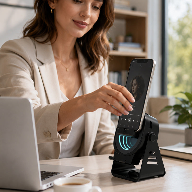 🥳2026 HOT SALE🥳💞50K+ SOLD!💥Surround sound effect🎶 Inductive high-fidelity phone holde