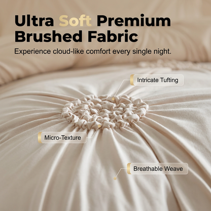 🛏️ Hotel-Look Bedding Deal – Soft-Touch Pinch Pleat Duvet Cover