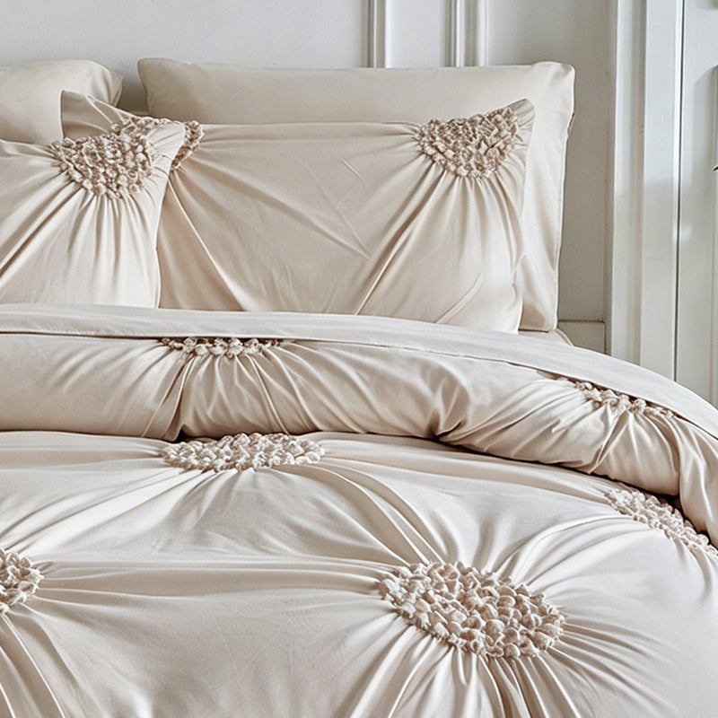 🛏️ Hotel-Look Bedding Deal – Soft-Touch Pinch Pleat Duvet Cover