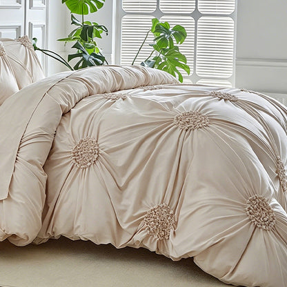 🛏️ Hotel-Look Bedding Deal – Soft-Touch Pinch Pleat Duvet Cover