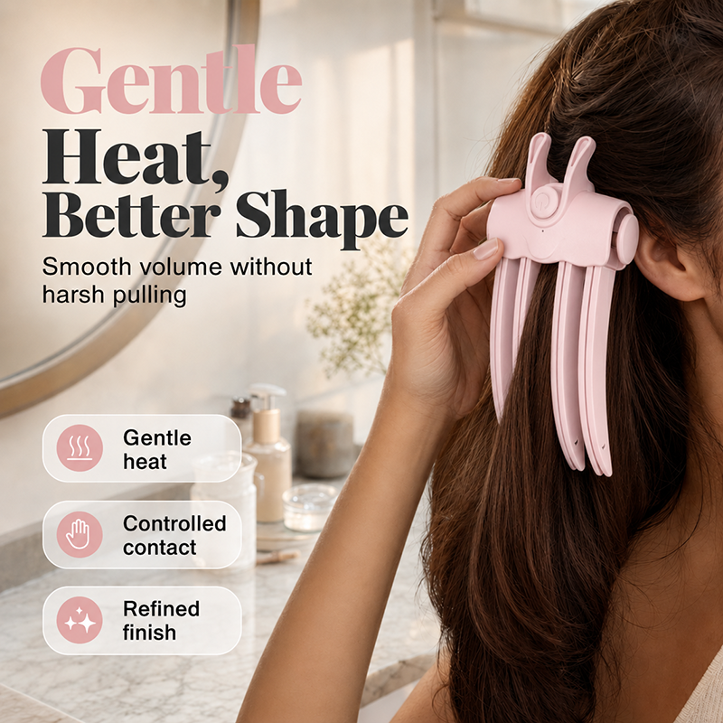 🎉48K+ Sold 💇 Wireless Heated Volumizing Root Lift Clip, Portable Travel Hair Styling Tool for Flat Fine Hair