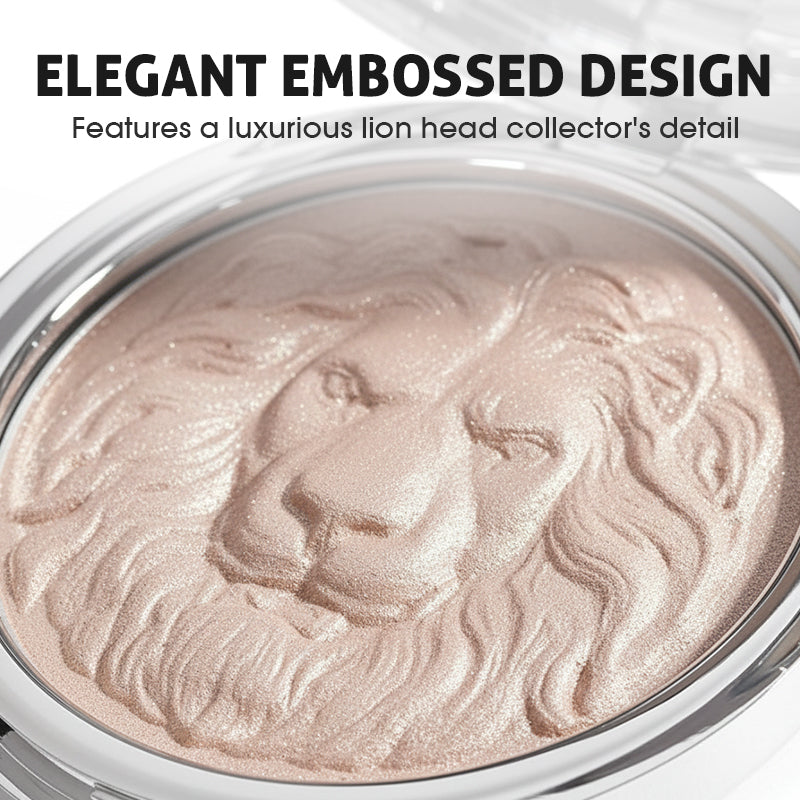 Lion Embossed Shimmer Highlighter Palette