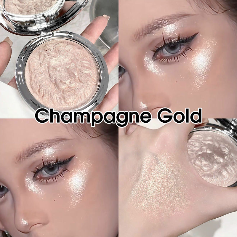 Lion Embossed Shimmer Highlighter Palette