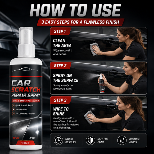 🥳2026 HOT SALE🥳💞50K+ SOLD!🚗✨ 50% OFF! 100ml Universal Car Scratch Repair Spray – Erases light scratches, swirl marks & scuffs fast. No body shop needed – restore your car’s gloss in minutes! 🛡️💨