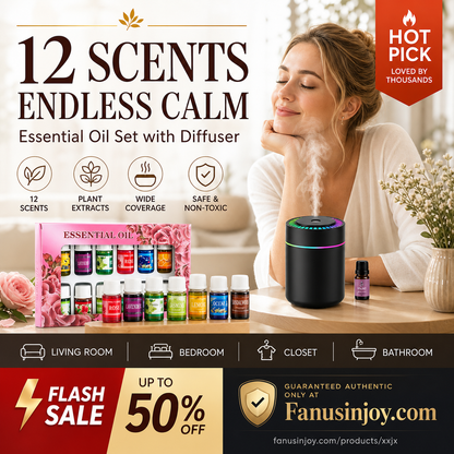 🔥Beperkte tijd 55% korting! 🎁🌺De frisse geur tilt je humeur op! 🌷12-delige set wateroplosbare etherische oliën