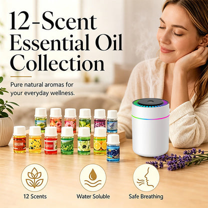 🔥Beperkte tijd 55% korting! 🎁🌺De frisse geur tilt je humeur op! 🌷12-delige set wateroplosbare etherische oliën
