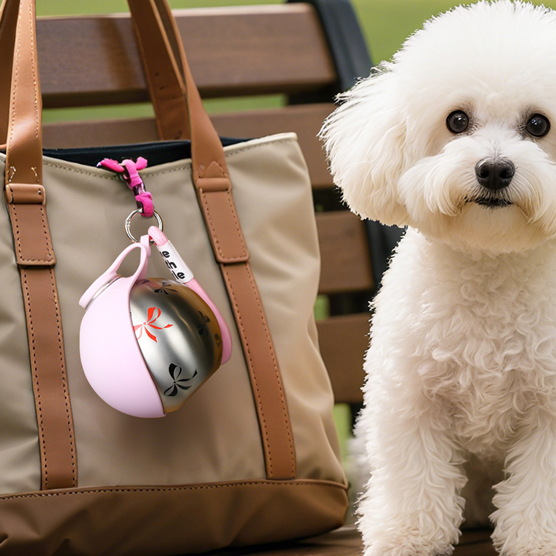 🐕 Foldable Dog Water Bottle with Built-in Bowl – Leak-Proof Portable Pet Water Dispenser for Walking, Hiking & Travel, 550ml BPA-Free 🌿✨
