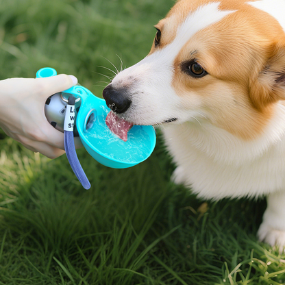 🐕 Foldable Dog Water Bottle with Built-in Bowl – Leak-Proof Portable Pet Water Dispenser for Walking, Hiking & Travel, 550ml BPA-Free 🌿✨