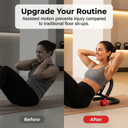 🛡️Core & Sit‑Up Exercise Machine – Assisted rebound protects your back, thick foam padding supports neck & spine. 🏠✨