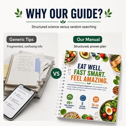 📖🥗 Intermittent Fasting Guide for Beginners – 14-Day Starter Plan with 40+ Recipes