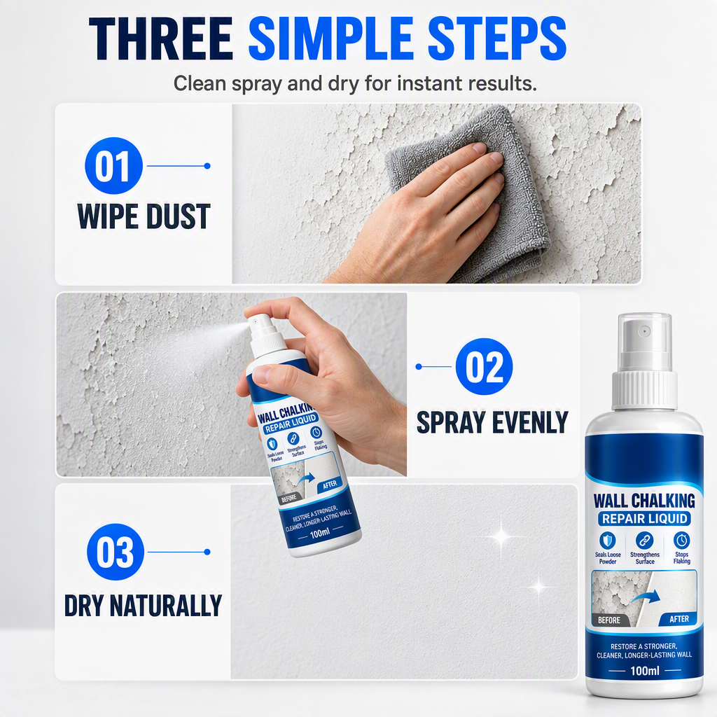 🧱 Wall Chalking Repair Liquid – Surface Curing Agent ✨