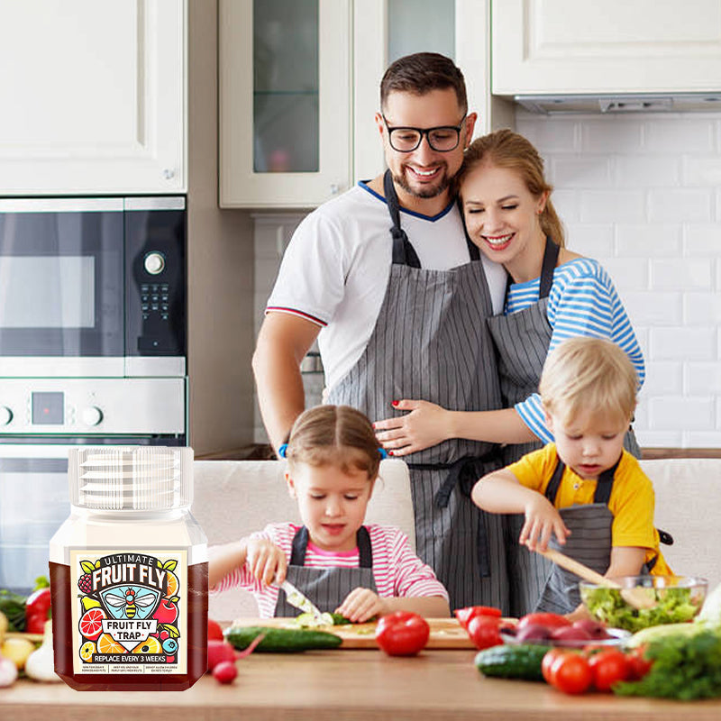 🍎🪰 Fruit Fly Trap Attractant – Easy Indoor Lure for Kitchens & Dining Areas