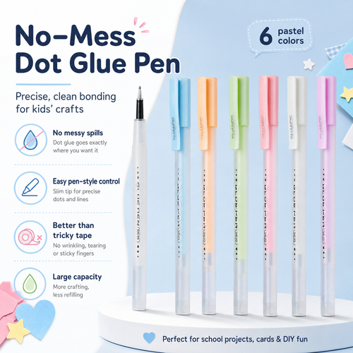 🎨 Quick Dry Precision Dot Glue Pen Set – Fine Tip Craft Adhesive Pens for Paper & DIY Cards 🖊️