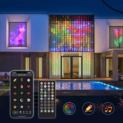 Waterproof LED Curtain String Lights