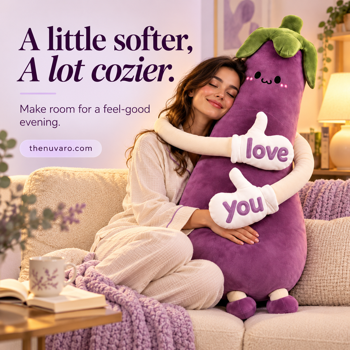 Thenuvaro-Plush Cuddle Pillow – Long-Arm Hug Buddy